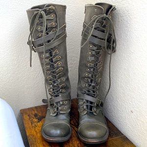 ZIGI Girl Talia Combat Style Boots - Army Green